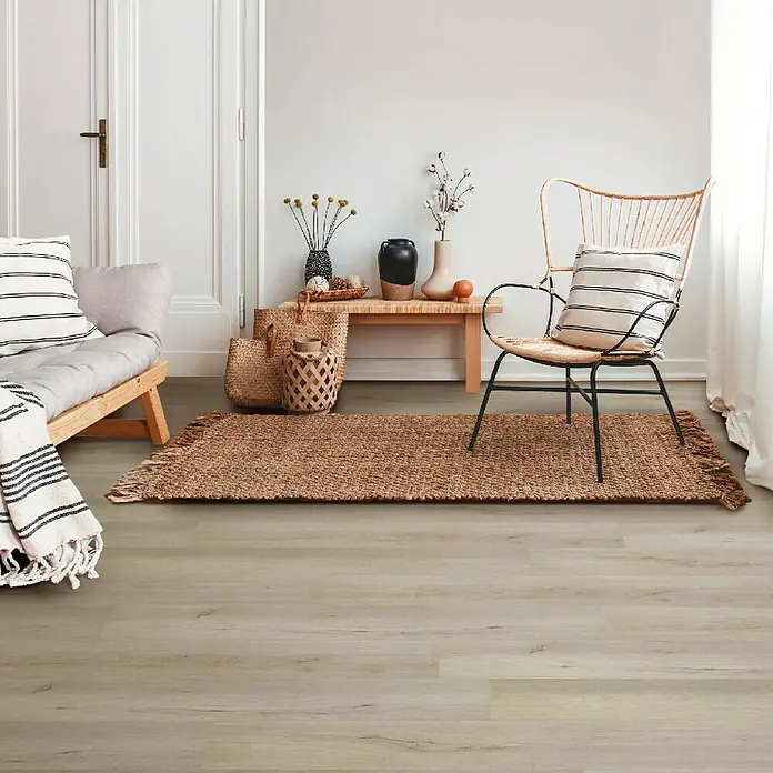 Aqua-Step Vinylvloer SPC Leeds - 122 cm x 22,8 cm x 4 mm, Vinyl, Leeds Bruin - Sfeeropname