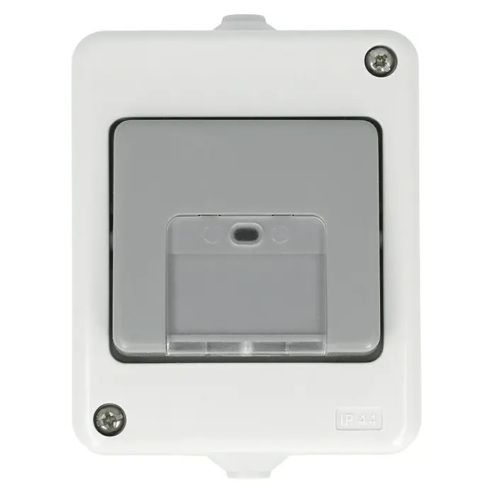 Voltomat FLUID Conmutador para estancias con humedad - Gris, En pared, IP44 - Vista frontal
