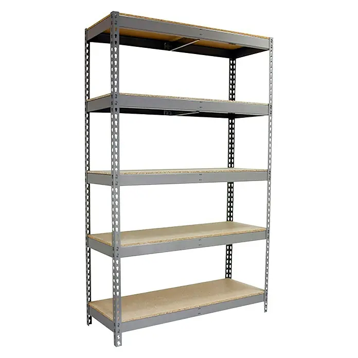 Simonrack Simonforte Estantería para cargas pesadas Chipboard - L x An x Al: 45 x 240 x 200 cm, Capacidad de carga: 400 kg/balda, Número de baldas: 5 ud., Galvanizado