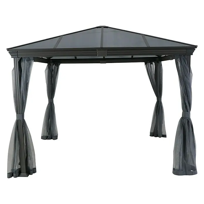 Sunfun Pavillon Reo - 300 x 300 x 270 cm, Anthrazit - Vorderansicht