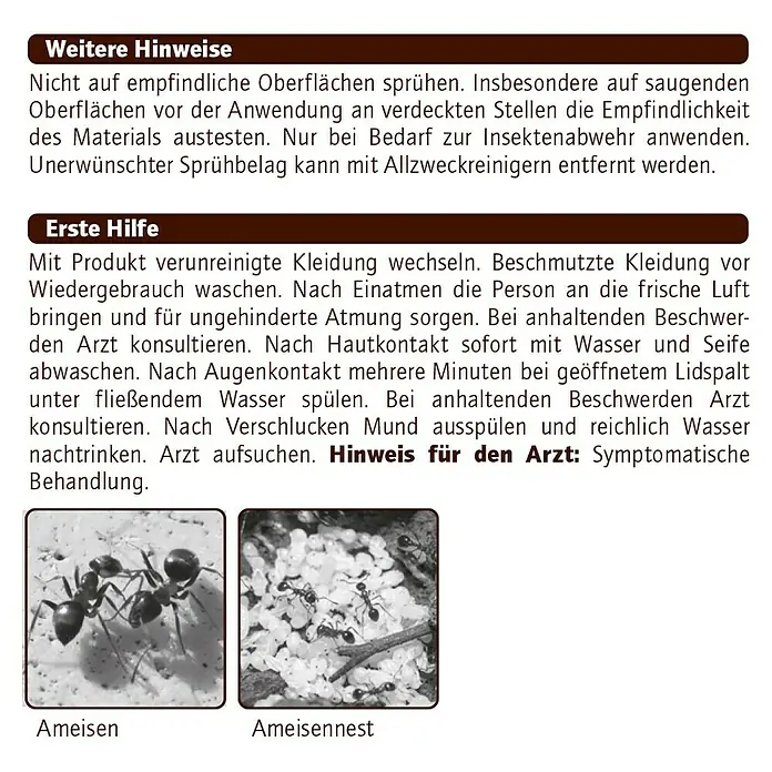 Substral Ameisenspray - 750 ml - Rückansicht