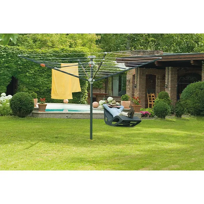 Juwel Wäschespinne Futura Elegant XXL - Belastbarkeit: 5 - 6 Waschmaschinenfüllungen, Länge Wäscheleine: 51,5 m, Durchmesser offen: 235 cm