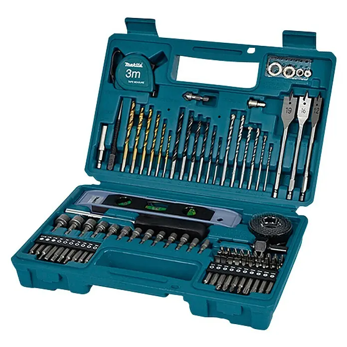Makita Set de puntas y accesorios E-10730 - 102 pzs. - Vista angular