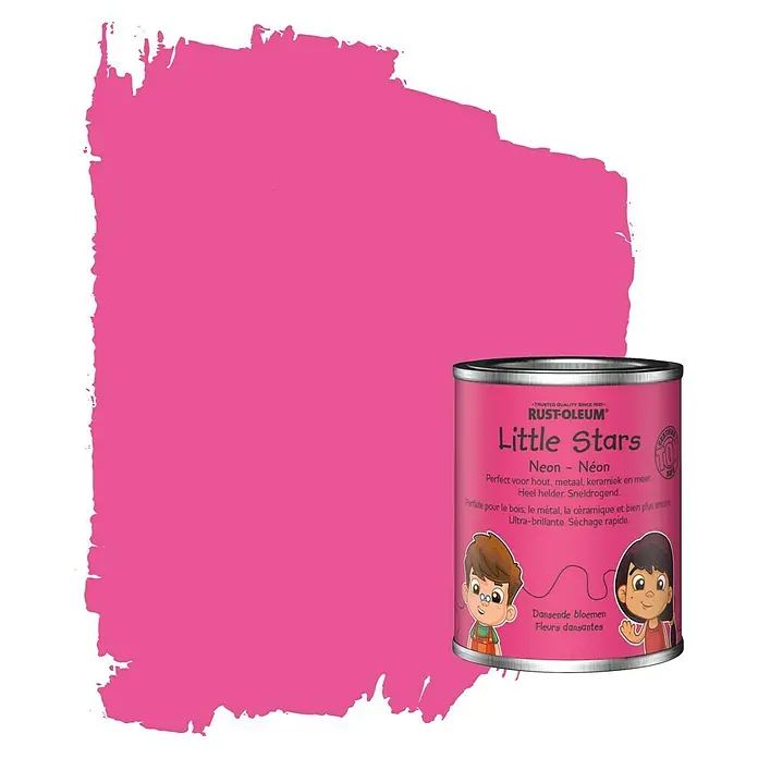 Rust-Oleum Little Stars Muurverf Neon - Dansende Bloemen, 125 ml, Hoogglans - Informatieweergave