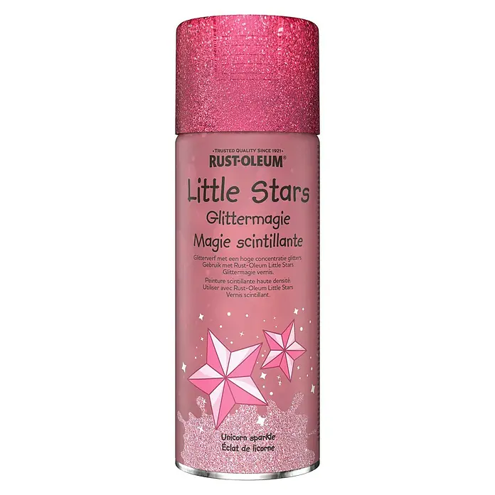 Rust-Oleum Little Stars Lakspray Glittermagie - Hoogglans, 400 ml, Eenhoornglans - Vooraanzicht