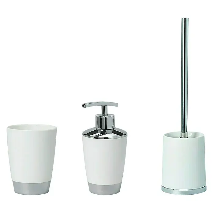 Venus Milano Set de accesorios de baño - 3 pzs., Blanco - Vista frontal