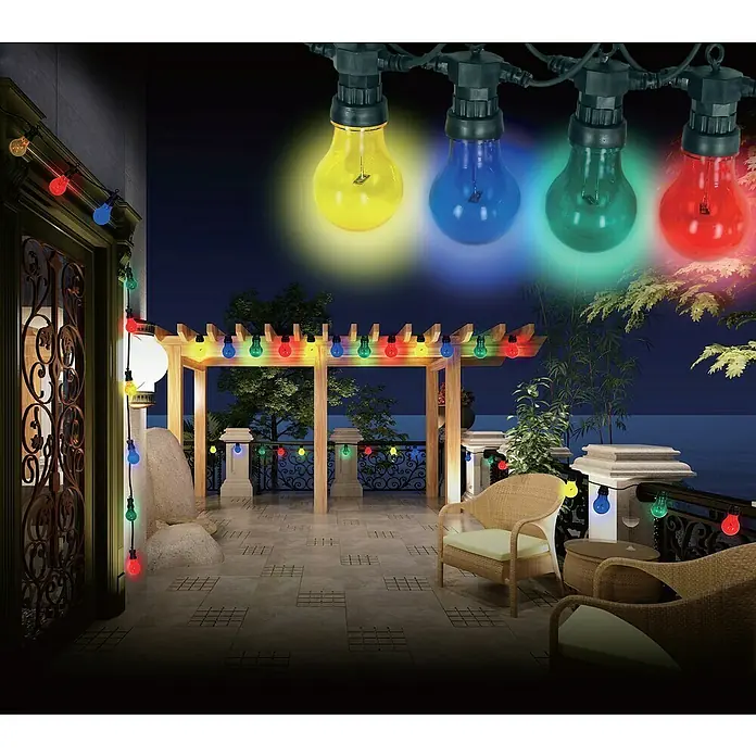 Globo Guirnalda decorativa - 10 luces, 6,15 m, Potencia máx.: 250 W - Foto ambiente