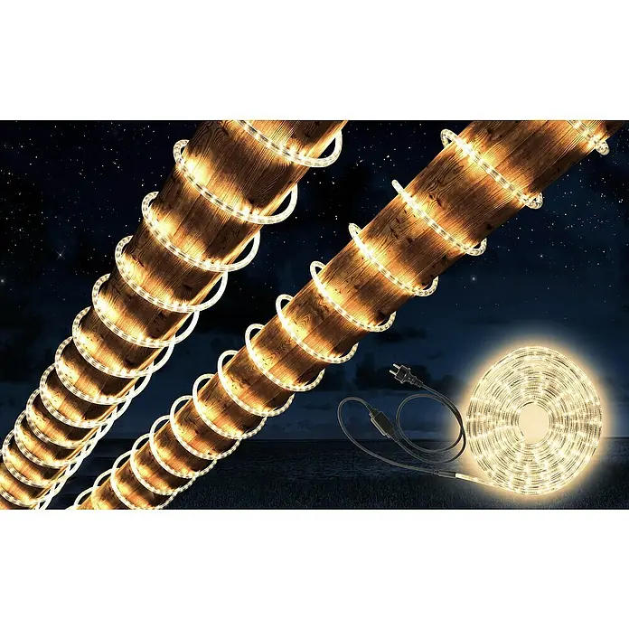 Globo Tira de luces LED - 6 m, Blanco neutro, IP44 - Primer plano