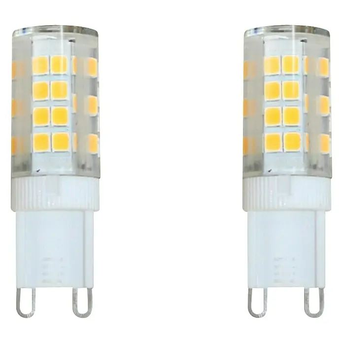 Cristal Record Bombilla LED - 2 uds., G9, 3,5 W, Color de luz: Blanco cálido, No regulable - Vista frontal