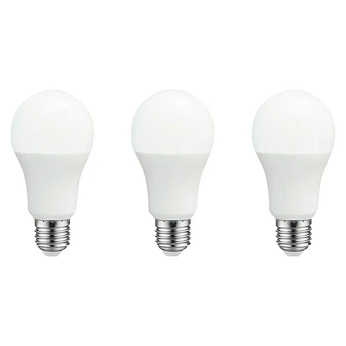 Cristal Record Bombilla LED - 3 uds., E27, 10 W, Color de luz: Blanco frío, Intensidad regulable - Vista frontal