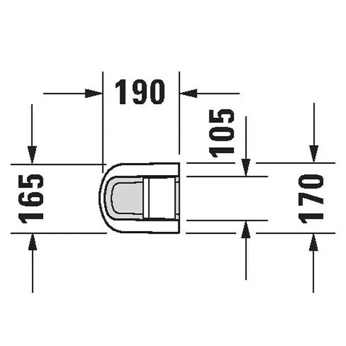 Duravit DuraStyle Waschtisch-Standsäule - Ohne Beschichtung, Keramik, Weiß, Passend für: Duravit DuraStyle Waschtische - Skizze