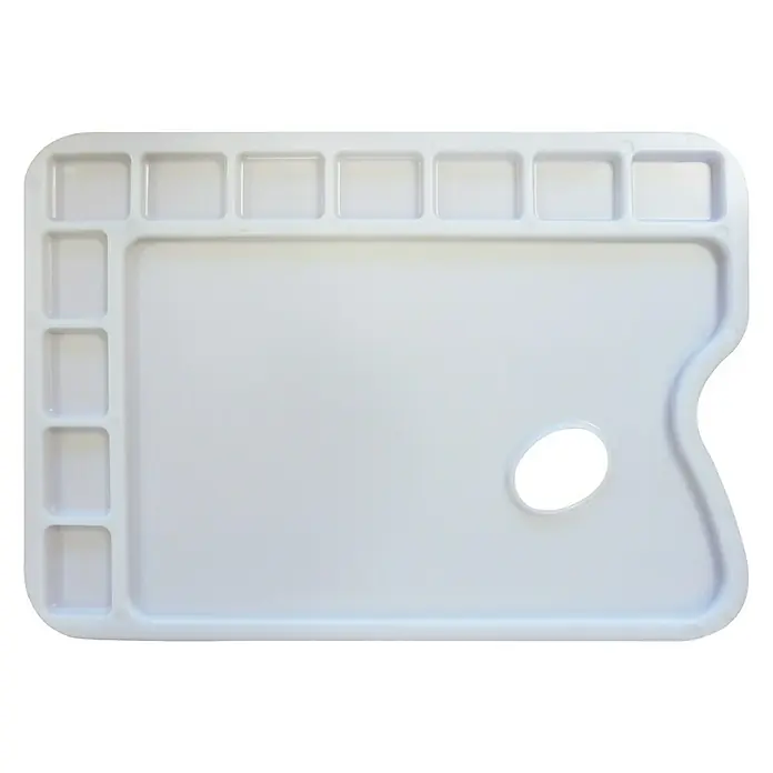 Talens Paleta para pintura - Forma: Rectangular, 25 x 40 cm, Plástico