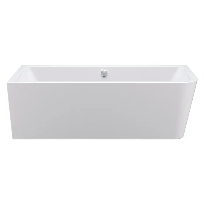 Camargue Freistehende Badewanne Buena Vista - 180 x 80 cm, Linksseitig, Sanitäracryl, Weiß - Vorderansicht