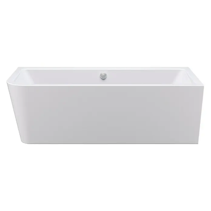 Camargue Freistehende Badewanne Buena Vista - 180 x 80 cm, Rechtsseitig, Sanitäracryl, Weiß - Vorderansicht