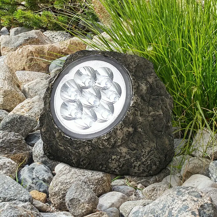 Globo Solarleuchte Stein - IP44, Kunststoff, Anzahl LED: 8 Stk., Lichtfarbe: Neutralweiß - Bildausschnitt