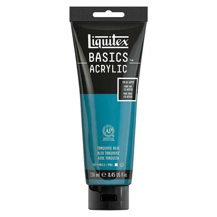 Liquitex Basics Akrilna boja - Boja: Tirkizno plava, 250 ml, Tuba - Pogled sprijeda