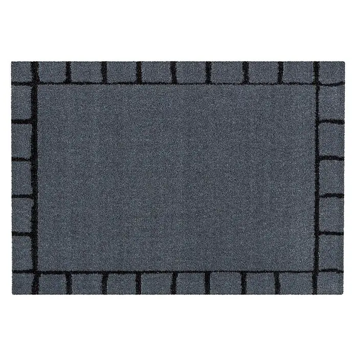 Astra Miabella Sauberlaufmatte Kästchenbordüre - Grau/Anthrazit, 50 x 70 cm, 100 % Polyamid - Ansicht von oben