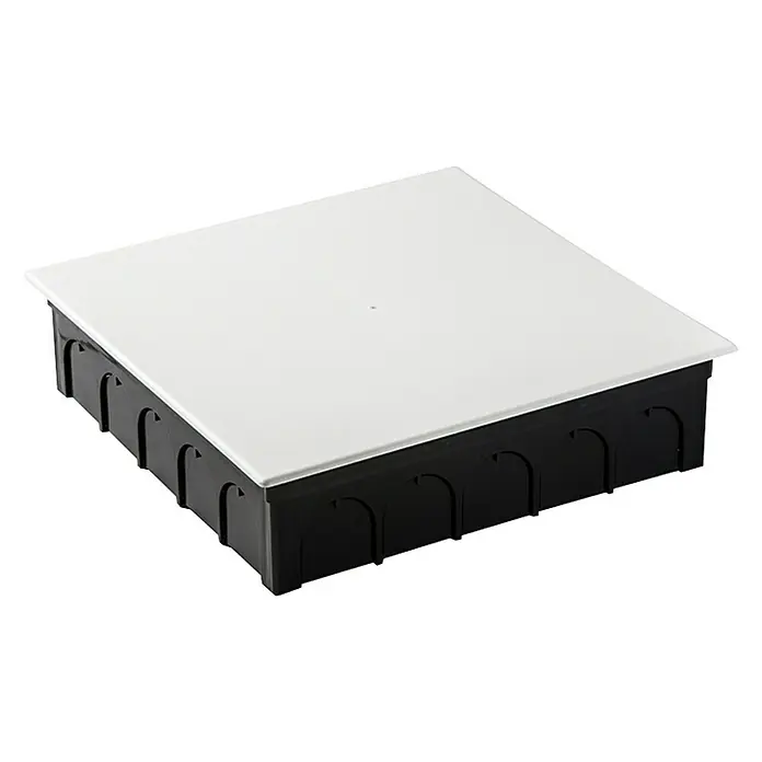Famatel Caja de empotrar con tapa - 25 x 25 x 6,5 cm, Empotrado, Blanco