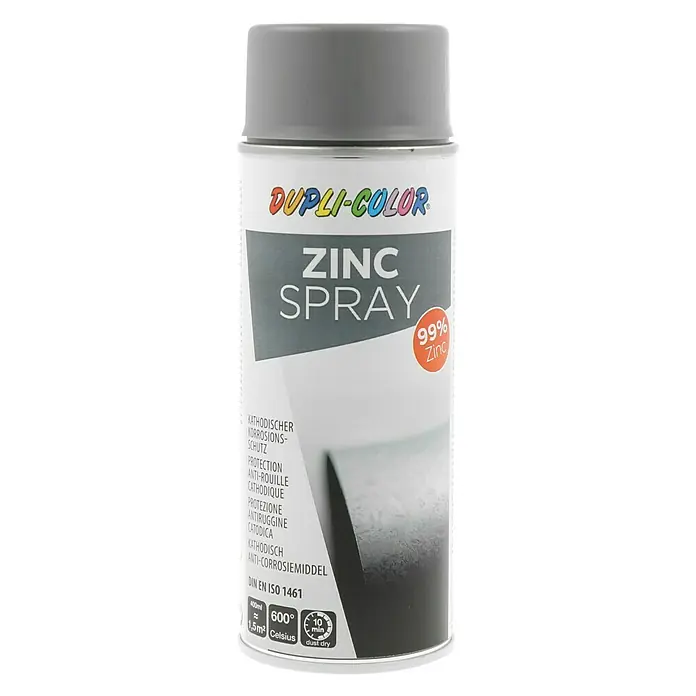 Dupli-Color Basic Cink u spreju - Cink, Mat, Otporno na toplinu, 400 ml - Pogled sprijeda