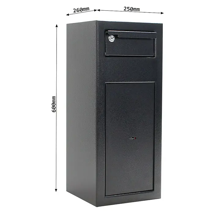 Rottner Einwurftresor Cashmatic 1 - 26 x 25 x 60 cm, Doppelbartschloss