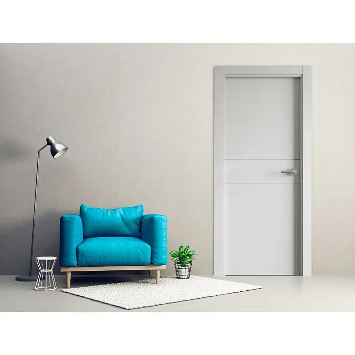 PortStylo Puerta interior Lima - 62,5 x 203 cm, Apertura según normativa: Izquierda, Blanco lacado, Maciza aligerada