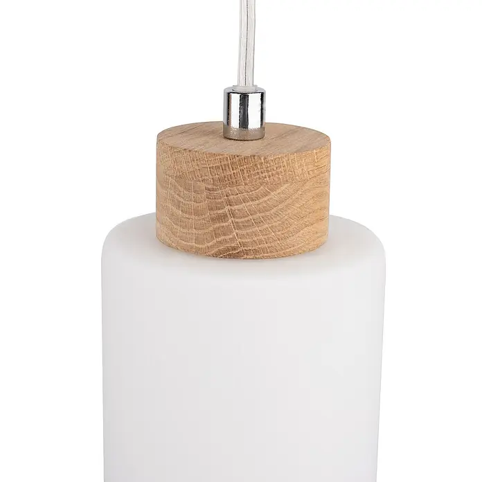 Spotlight Pendelleuchte rund Bosco - 60 W, Ø x H: 100 mm x 110 cm, Geölte Eiche, E27 - Detailaufnahme