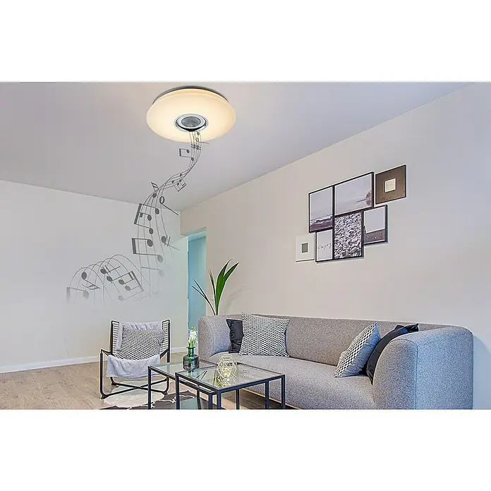 Globo Plafón LED RGB Nicole - 18 W, Blanco diurno - Foto ambiente
