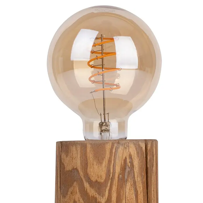 Spotlight Deko-Tischleuchte Trabo Table - 25 W, Braun/Gebeizte Kiefer, E27 - Detailaufnahme