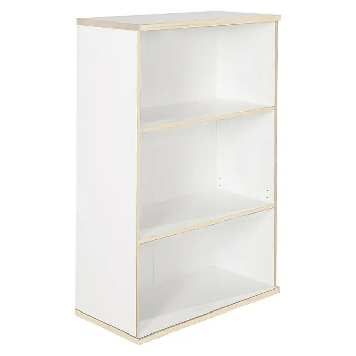 Phönix Chicago Regal - L x B x H: 40 x 80 x 119 cm, Weiß/Eiche Sand, Traglast: 5 kg/Boden - Linke Seitenansicht