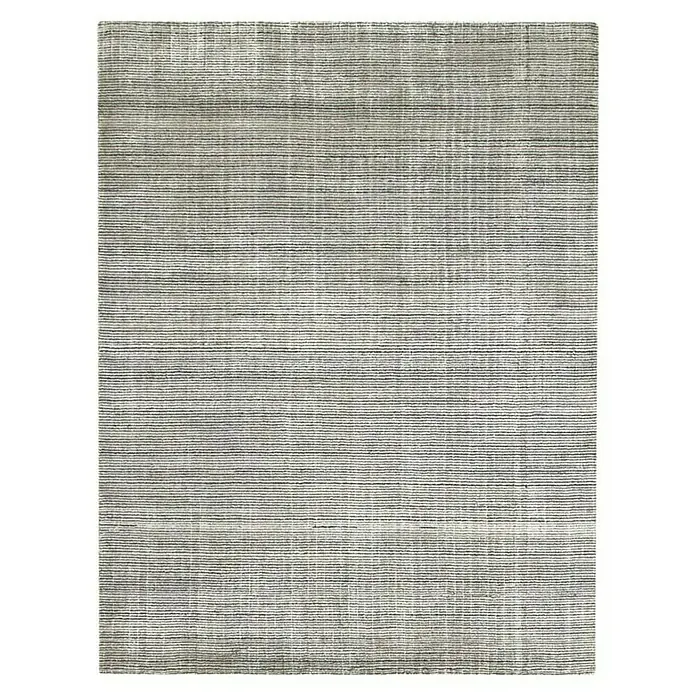 Alfombra de pelo corto Sahar - Rayas gris, 290 x 200 cm - Vista frontal