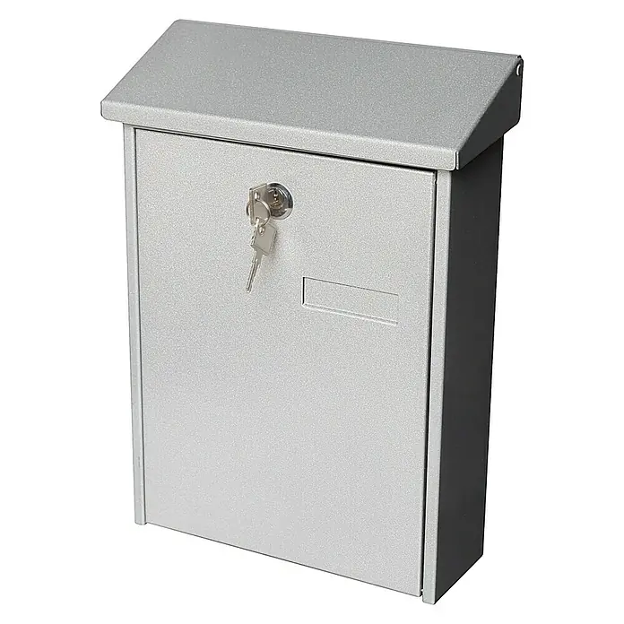 Portaferm Poštanski sandučić PM 22 - 75 x 225 x 305 mm, Srebrne boje - Pogled sprijeda