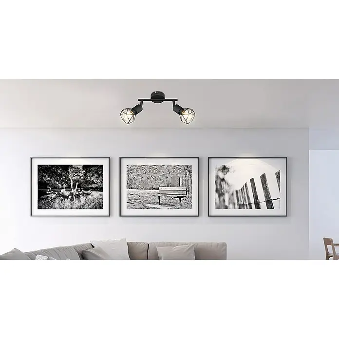Globo Xara I Deckenstrahler XARA I - 40 W, L x B x H: 22 x 8 x 18 cm, E14, 2 Stk. - Stimmungsaufnahme