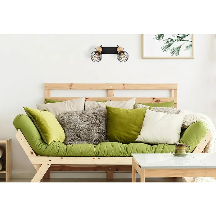 Globo Deckenstrahler LACKY - 60 W, L x B x H: 29 x 12 x 20 cm, Braun, E27, 2 Stk. - Stimmungsaufnahme