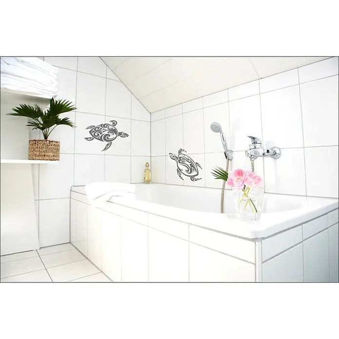 Vinilos decorativos Tortugas - 1 pieza, Negro, An x Al: 48 x 68 cm - Foto ambiente