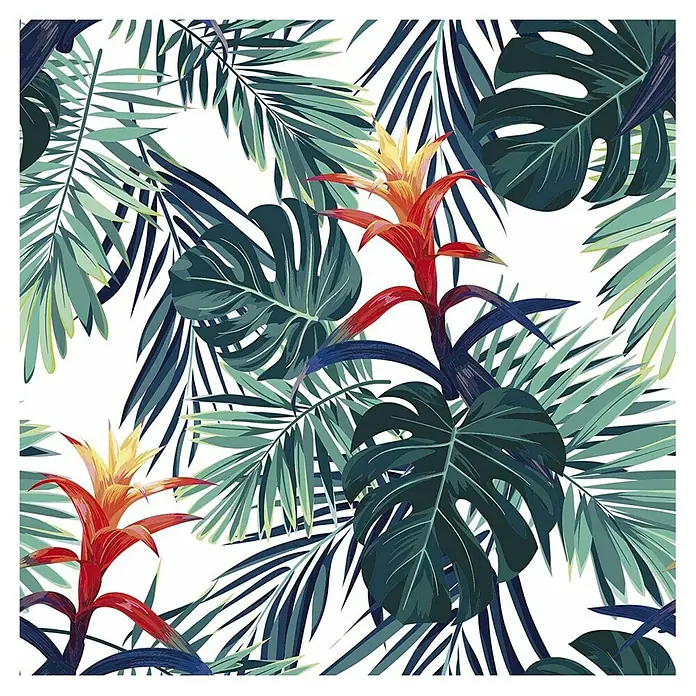Vinilo para azulejos Selva - 15 x 15 cm, 6 piezas, Verde - Primer plano