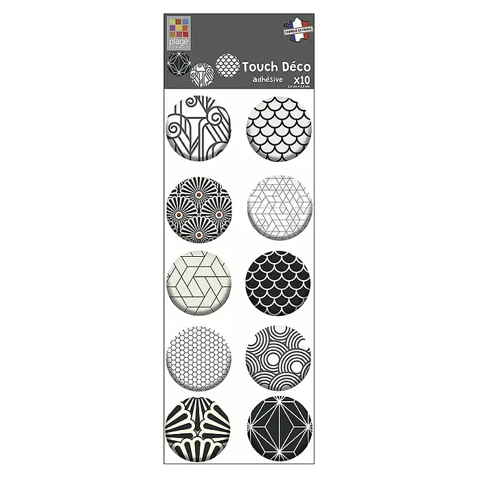 Adhesivos decorativos 3D Geometría - 2,5 x 2,5 cm, 10 piezas - Vista frontal