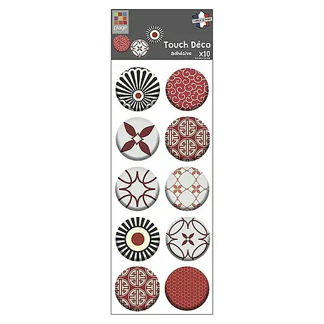 Adhesivos decorativos 3D Geometría roja