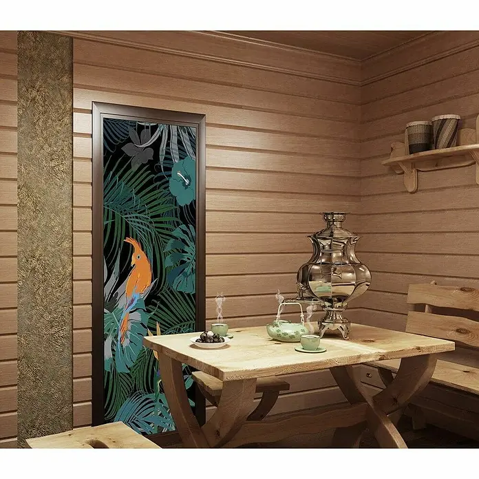 Vinilo para puertas Trópico - An x Al: 83 x 204 cm - Foto ambiente