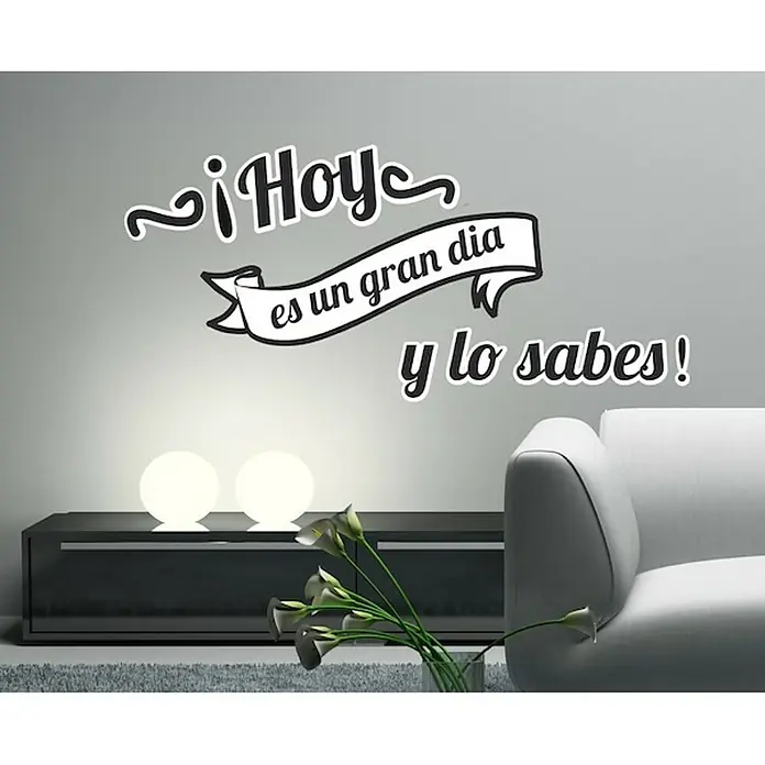 Vinilos decorativos Hoy - 1 pieza, Multicolores, An x Al: 24 x 68 cm - Foto ambiente