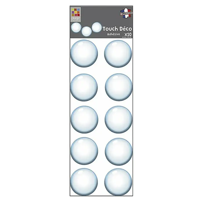 Adhesivos decorativos 3D Burbujas - 2,5 x 2,5 cm, 10 piezas - Vista frontal