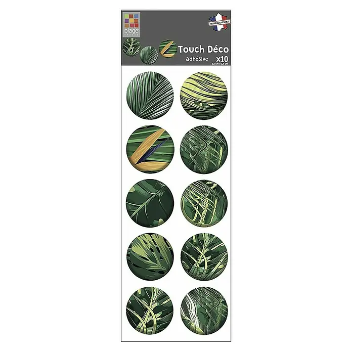 Adhesivos decorativos 3D Paraiso - 2,5 x 2,5 cm, 10 piezas - Vista frontal