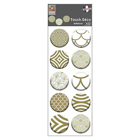Adhesivos decorativos 3D Geometría oro