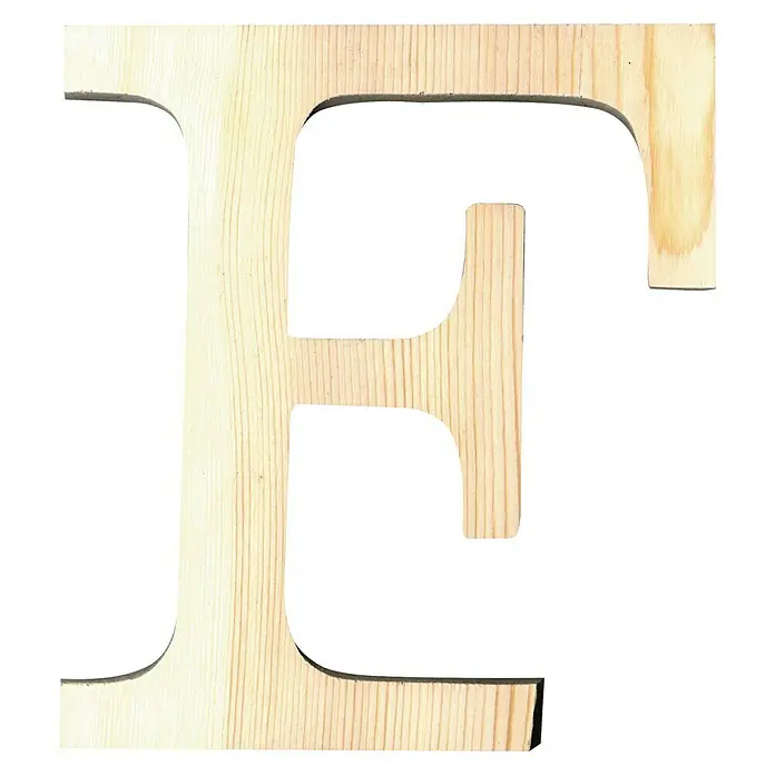 Artemio Letra de madera - Motivo: F, L x An x Al: 19 x 1 x 19 cm, Madera