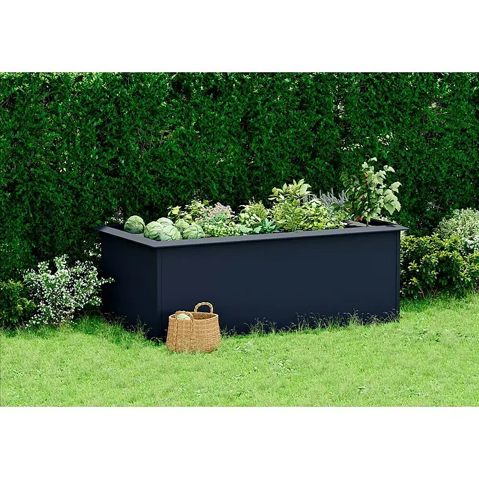 Gardol Hochbeet - L x B x H: 2 x 1 x 0,76 m, Stahl, Anthrazit - Stimmungsaufnahme