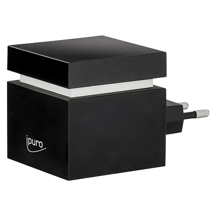 Ipuro AirPearls Elektrischer Diffuser Plug-In Cube - Schwarz - Linke Seitenansicht