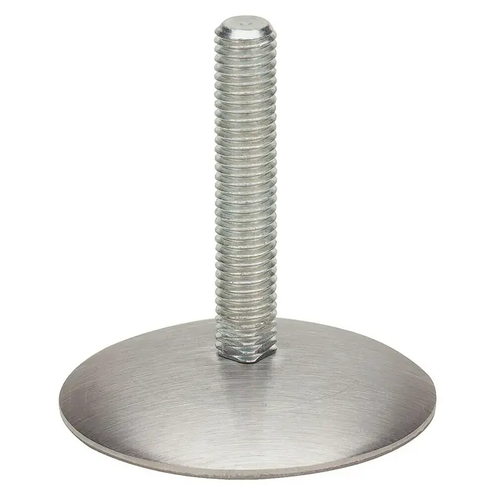 Hettich Regulierschrauben - Durchmesser: 60 mm, M10, Edelstahl - Vorderansicht