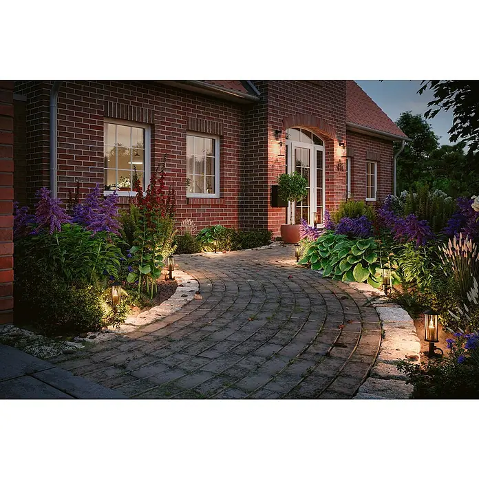 Paulmann Plug & Shine LED-Außenleuchte Classic - 1-flammig, 10 W, Warmweiß, IP44 - Stimmungsaufnahme