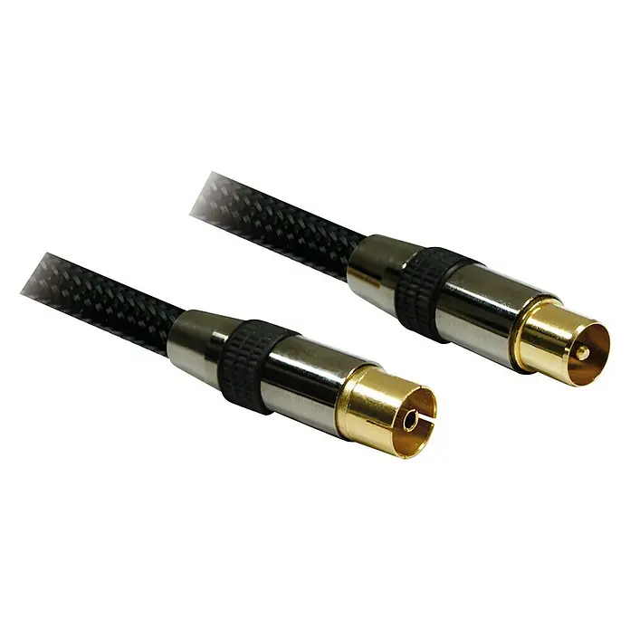 Metronic Cable coaxial - Largo: 5 m, Negro