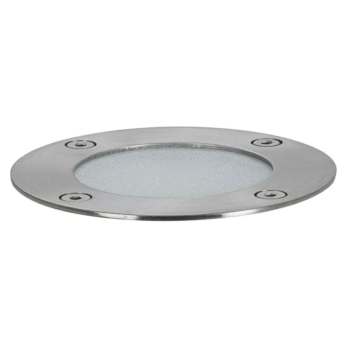 Paulmann Plug & Shine Bodeneinbauleuchte - 3,6 W, Silber, Ø x H: 9,6 x 9,2 cm - Diagonale Ansicht