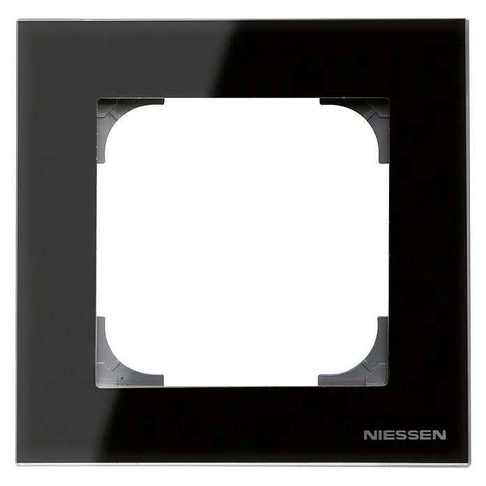 Niessen Sky Marco - Cristal negro, x 1, Plástico, Montaje en la pared